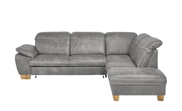 meinSofa Leder-Ecksofa  Raica ¦ grau ¦ Maße (cm): B: 292 H: 91 T: 243 Polstermöbel > Sofas > Ecksofas - Höffner