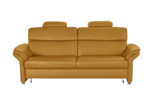 meinSofa Ledersofa  Manon ¦ gelb ¦ Maße (cm): B: 228 H: 94 T: 92 Polstermöbel > Sofas > 3-Sitzer - Höffner