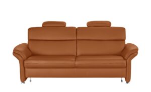 meinSofa Ledersofa  Manon ¦ orange ¦ Maße (cm): B: 228 H: 94 T: 92 Polstermöbel > Sofas > 3-Sitzer - Höffner