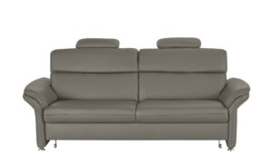 meinSofa Ledersofa  Manon ¦ grau ¦ Maße (cm): B: 228 H: 94 T: 92 Polstermöbel > Sofas > 3-Sitzer - Höffner