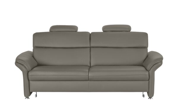 meinSofa Ledersofa  Manon ¦ grau ¦ Maße (cm): B: 228 H: 94 T: 92 Polstermöbel > Sofas > 3-Sitzer - Höffner
