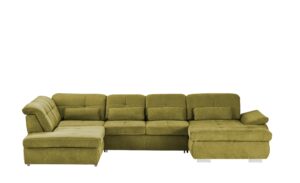 Wohnlandschaft mit Funktion  Perry ¦ grün ¦ Maße (cm): B: 374 H: 100 T: 195 Polstermöbel > Sofas > Schlafsofas - Höffner