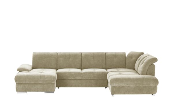 Wohnlandschaft  Gladys ¦ beige ¦ Maße (cm): B: 377 H: 103 T: 246 Polstermöbel > Sofas > Schlafsofas - Höffner