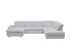 Lounge Collection Wohnlandschaft Flachgewebe  Affair ¦ grau ¦ Maße (cm): B: 371 H: 85 T: 260 Polstermöbel > Sofas > Schlafsofas - Höffner