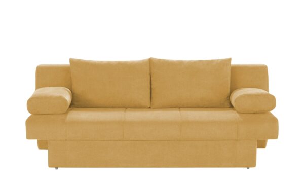 smart Schlafsofa  Andrea ¦ gelb ¦ Maße (cm): B: 202 H: 87 T: 101 Polstermöbel > Sofas > 2-Sitzer - Höffner