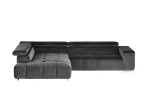 uno Ecksofa aus Samt  Origo ¦ grau ¦ Maße (cm): H: 70 Polstermöbel > Sofas > Ecksofas - Höffner