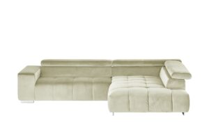 uno Ecksofa aus Samt  Origo ¦ creme ¦ Maße (cm): H: 70 Polstermöbel > Sofas > Ecksofas - Höffner