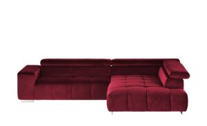 uno Ecksofa aus Samt  Origo ¦ rot ¦ Maße (cm): H: 70 Polstermöbel > Sofas > Ecksofas - Höffner