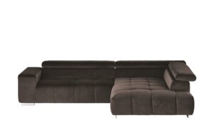 uno Ecksofa aus Samt  Origo ¦ braun ¦ Maße (cm): H: 70 Polstermöbel > Sofas > Ecksofas - Höffner