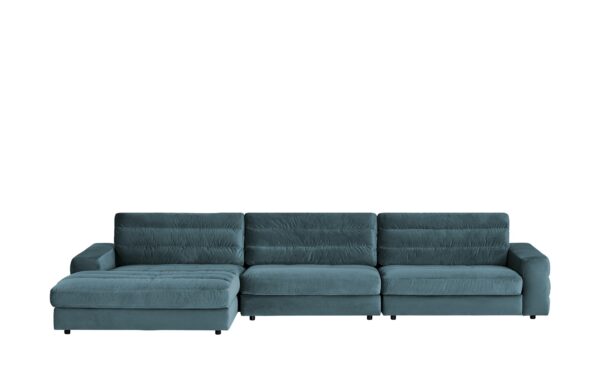 pop Ecksofa Samt  Scarlatti ¦ blau ¦ Maße (cm): B: 416 H: 83 T: 205 Polstermöbel > Sofas > Ecksofas - Höffner