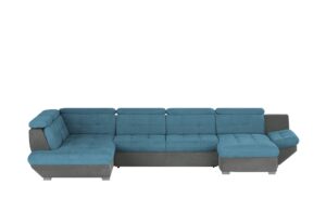 uno Wohnlandschaft  Elias II ¦ blau ¦ Maße (cm): B: 383 H: 80 T: 228 Polstermöbel > Sofas > Schlafsofas - Höffner