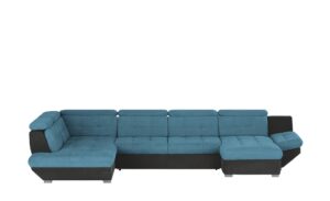 uno Wohnlandschaft  Elias II ¦ blau ¦ Maße (cm): B: 383 H: 80 T: 228 Polstermöbel > Sofas > Schlafsofas - Höffner