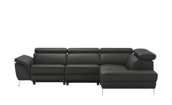 uno Ecksofa Leder  Dallas ¦ schwarz ¦ Maße (cm): B: 283 H: 74 T: 228 Polstermöbel > Sofas > Ecksofas - Höffner