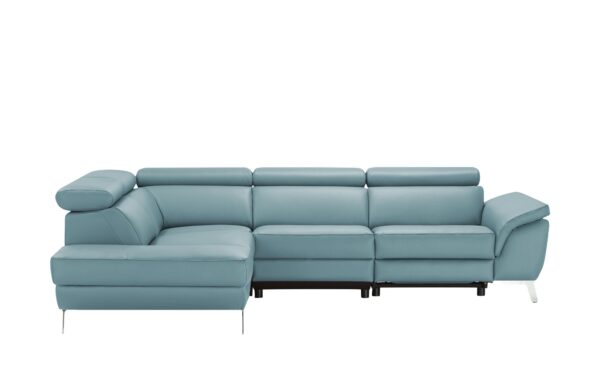 uno Ecksofa Leder  Dallas ¦ blau ¦ Maße (cm): B: 283 H: 74 T: 228 Polstermöbel > Sofas > Ecksofas - Höffner