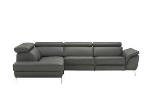 uno Ecksofa Leder  Dallas ¦ grau ¦ Maße (cm): B: 283 H: 74 T: 228 Polstermöbel > Sofas > Ecksofas - Höffner