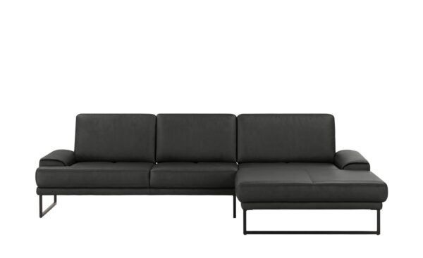 Gallery M Leder Ecksofa  Viola ¦ schwarz ¦ Maße (cm): B: 294 H: 85 T: 190 Polstermöbel > Sofas > Ecksofas - Höffner