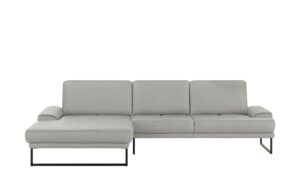 Gallery M Leder Ecksofa  Viola ¦ grau ¦ Maße (cm): B: 294 H: 85 T: 190 Polstermöbel > Sofas > Ecksofas - Höffner