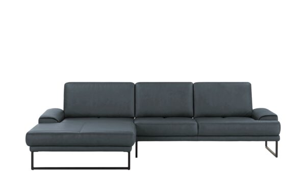 Gallery M Leder Ecksofa  Viola ¦ blau ¦ Maße (cm): B: 294 H: 85 T: 190 Polstermöbel > Sofas > Ecksofas - Höffner