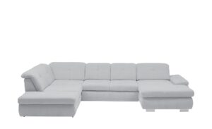 Lounge Collection Wohnlandschaft Flachgewebe  Affair ¦ grau ¦ Maße (cm): B: 371 H: 85 T: 260 Polstermöbel > Sofas > Wohnlandschaften - Höffner