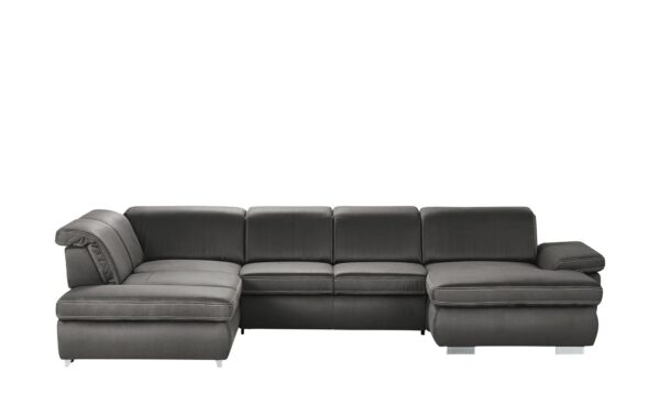 Lounge Collection Wohnlandschaft   Amanda ¦ grau ¦ Maße (cm): B: 379 H: 85 T: 260 Polstermöbel > Sofas > Wohnlandschaften - Höffner