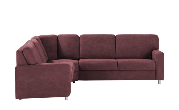 smart Ecksofa  Valencia ¦ rot ¦ Maße (cm): B: 266 H: 90 T: 236 Polstermöbel > Sofas > Ecksofas - Höffner