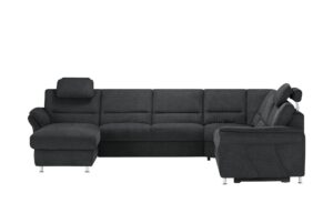 meinSofa Wohnlandschaft  Donald ¦ schwarz ¦ Maße (cm): B: 330 H: 89 T: 262 Polstermöbel > Sofas > Wohnlandschaften - Höffner