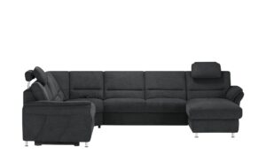 meinSofa Wohnlandschaft  Donald ¦ schwarz ¦ Maße (cm): B: 330 H: 89 T: 262 Polstermöbel > Sofas > Wohnlandschaften - Höffner