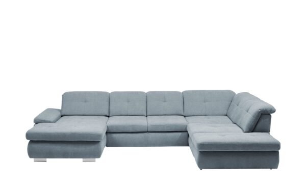 Lounge Collection Wohnlandschaft Flachgewebe  Affair ¦ blau ¦ Maße (cm): B: 371 H: 85 T: 260 Polstermöbel > Sofas > Wohnlandschaften - Höffner