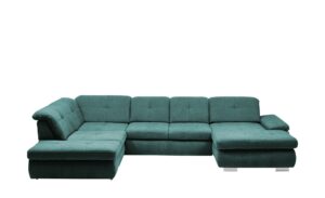 Lounge Collection Wohnlandschaft Flachgewebe  Affair ¦ türkis/petrol ¦ Maße (cm): B: 371 H: 85 T: 260 Polstermöbel > Sofas > Wohnlandschaften - Höffner