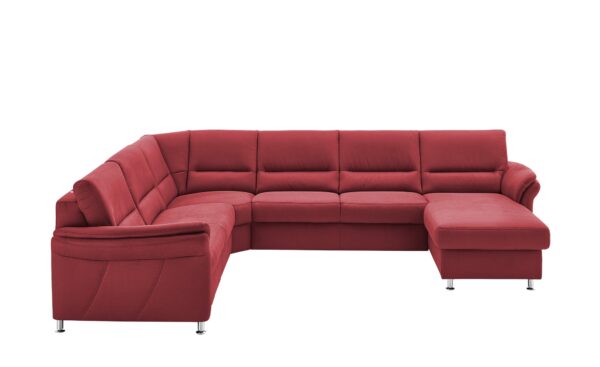 meinSofa Wohnlandschaft mit Boxspringpolsterung  Donald ¦ rot ¦ Maße (cm): B: 330 H: 89 T: 262 Polstermöbel > Sofas > Wohnlandschaften - Höffner