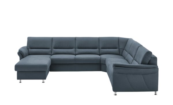 meinSofa Wohnlandschaft mit Boxspringpolsterung  Donald ¦ blau ¦ Maße (cm): B: 330 H: 89 T: 262 Polstermöbel > Sofas > Wohnlandschaften - Höffner