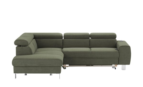 uno Ecksofa  Los Angeles ¦ grün ¦ Maße (cm): B: 249 H: 72 Polstermöbel > Sofas > Ecksofas - Höffner