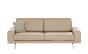 hülsta Sofa Sofabank aus Leder  HS 450 ¦ beige ¦ Maße (cm): B: 220 H: 85 T: 95 Polstermöbel > Sofas > Einzelsofas - Höffner