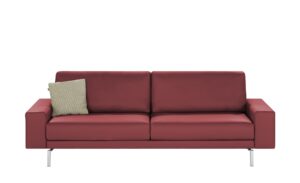 hülsta Sofa Sofabank aus Leder  HS 450 ¦ rot ¦ Maße (cm): B: 240 H: 85 T: 95 Polstermöbel > Sofas > Einzelsofas - Höffner