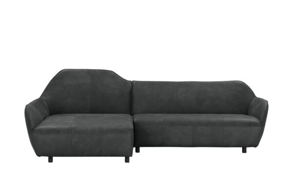 hülsta Sofa Ecksofa Leder  HS 480 ¦ grau ¦ Maße (cm): B: 278 H: 82 T: 164 Polstermöbel > Sofas > Ecksofas - Höffner