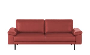 hülsta Sofa Sofabank aus Leder  HS 450 ¦ rot ¦ Maße (cm): B: 218 H: 85 T: 95 Polstermöbel > Sofas > Einzelsofas - Höffner