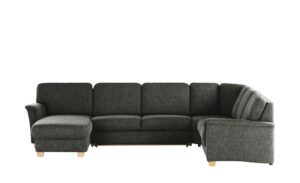 smart Wohnlandschaft  Valencia ¦ schwarz ¦ Maße (cm): B: 341 H: 90 T: 246 Polstermöbel > Sofas > Schlafsofas - Höffner