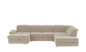 Lounge Collection Wohnlandschaft Mikrofaser  Affair ¦ beige Polstermöbel > Sofas > Schlafsofas - Höffner