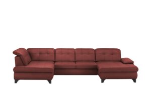 Lounge Collection Wohnlandschaft Leder  Jona ¦ rot ¦ Maße (cm): B: 368 H: 100 T: 194 Polstermöbel > Sofas > Wohnlandschaften - Höffner