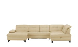 Lounge Collection Wohnlandschaft Leder  Jona ¦ beige ¦ Maße (cm): B: 368 H: 100 T: 194 Polstermöbel > Sofas > Schlafsofas - Höffner