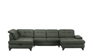 Lounge Collection Wohnlandschaft Leder  Jona ¦ grün ¦ Maße (cm): B: 368 H: 100 T: 194 Polstermöbel > Sofas > Schlafsofas - Höffner