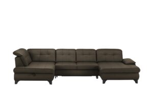 Lounge Collection Wohnlandschaft Leder  Jona ¦ braun ¦ Maße (cm): B: 368 H: 100 T: 194 Polstermöbel > Sofas > Schlafsofas - Höffner