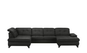 Lounge Collection Wohnlandschaft Leder  Jona ¦ schwarz ¦ Maße (cm): B: 368 H: 100 T: 194 Polstermöbel > Sofas > Wohnlandschaften - Höffner