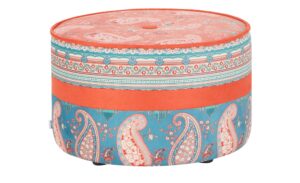 bassetti by SCHRÖNO Pouf  Tino ¦ rot ¦ Maße (cm): H: 39  Ø: 63 Polstermöbel > Hocker > Sitzpouf - Höffner