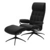 Stressless Relaxsessel mit Hocker  London ¦ schwarz ¦ Maße (cm): B: 80 H: 111 T: 74 Polstermöbel ></noscript> Sessel > Relaxsessel - Höffner