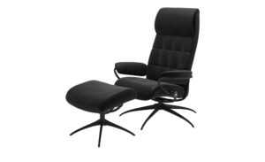 Stressless Relaxsessel mit Hocker  London ¦ schwarz ¦ Maße (cm): B: 80 H: 111 T: 74 Polstermöbel > Sessel > Relaxsessel - Höffner