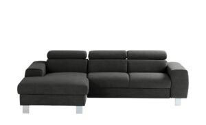 uno Ecksofa  Los Angeles ¦ schwarz ¦ Maße (cm): B: 244 H: 72 T: 166 Polstermöbel > Sofas > Ecksofas - Höffner