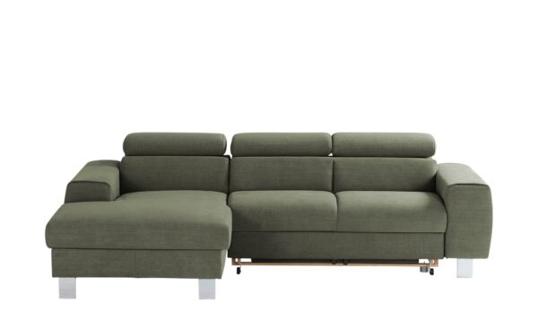 uno Ecksofa  Los Angeles ¦ grün ¦ Maße (cm): B: 244 H: 72 T: 166 Polstermöbel > Sofas > Ecksofas - Höffner