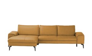 Wohnwert Ecksofa Leder  Kalea ¦ gelb ¦ Maße (cm): B: 303 H: 82 T: 180 Polstermöbel > Sofas > Ecksofas - Höffner