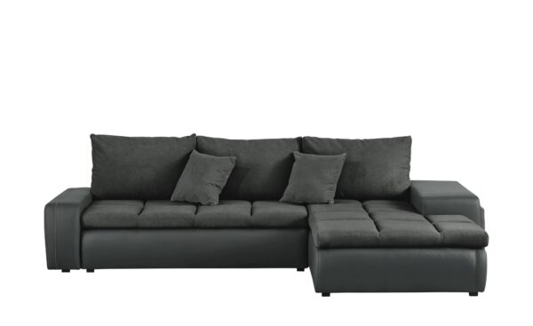 switch Ecksofa mit 2 Sitzhocker  Riva ¦ schwarz ¦ Maße (cm): B: 280 H: 75 T: 185 Polstermöbel > Sofas > Ecksofas - Höffner